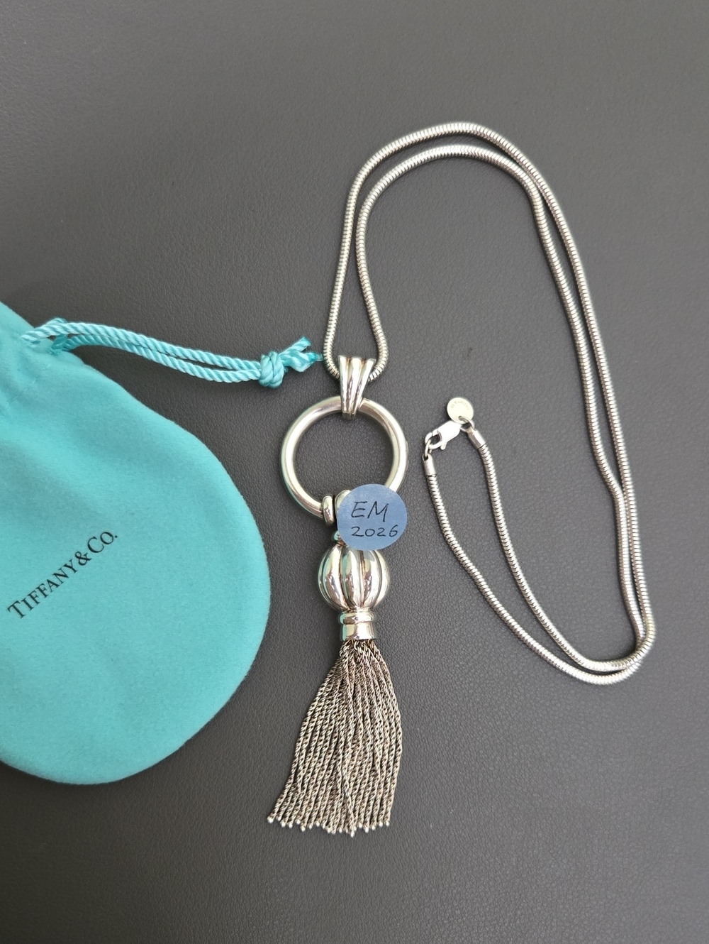 Tiffany & Co. Silver Tassel Pendant Long Necklace